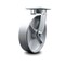 Service Caster 8 Inch Kingpinless Semi Steel Wheel Swivel Top Plate Caster SCC-KP30S820-SSR - alternate 1